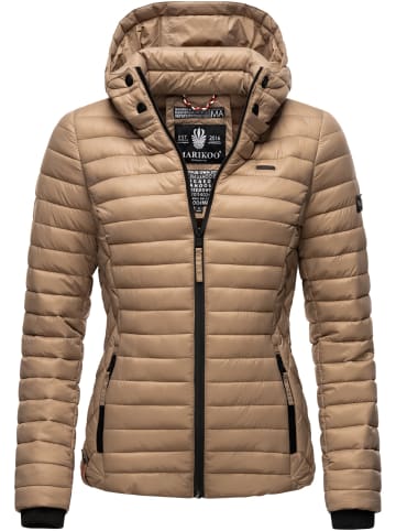 Marikoo Steppjacke Samtpfote in Taupe Grey