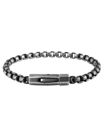 Adeliás Edelstahl Armband 22 cm in silber