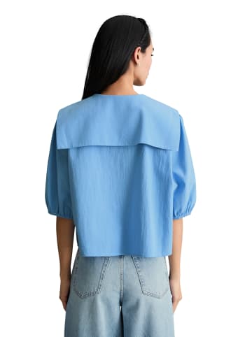 Marc O'Polo DENIM Kurzarm-Crinkle-Matrosenbluse regular in Flaxflower Blue
