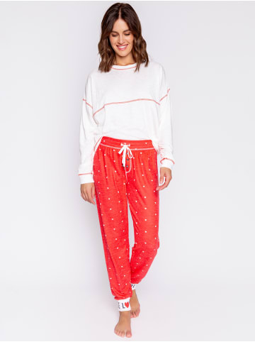P.J. Salvage Pyjamahose COZY IN LOVE in rot