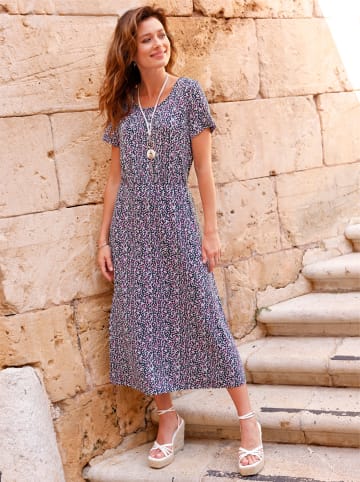 WITT WEIDEN Jersey-Kleid in marine-orchidee-bedruckt