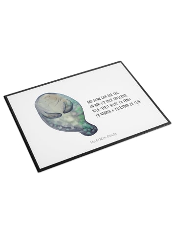 Mr. & Mrs. Panda schreibtischunterlage Seekuh Happy mit Spruch in Weiß