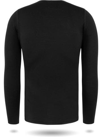 Normani Outdoor Sports Normani Outdoor Sports Herren Merino Langarm Melbourne in Schwarz