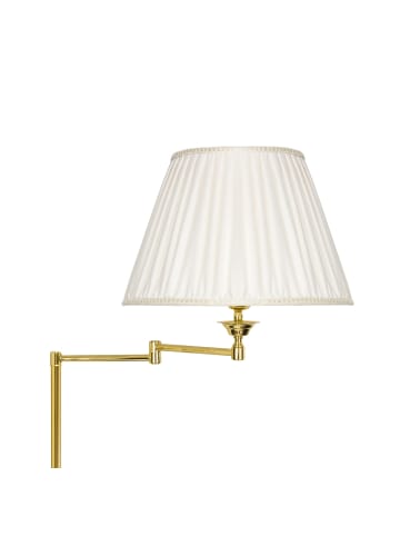 Licht-Erlebnisse Stehlampe (B)72 x (H)162 cm in Messing poliert WeißMessing poliert Weiß