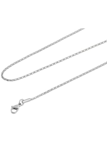 Adeliás Unisex Halskette aus Edelstahl 80+5 in silber