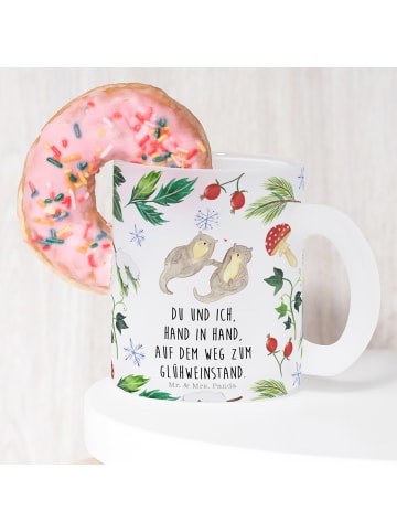 Mr. & Mrs. Panda Glas Otter Glühweinstand mit Spruch in Transparent