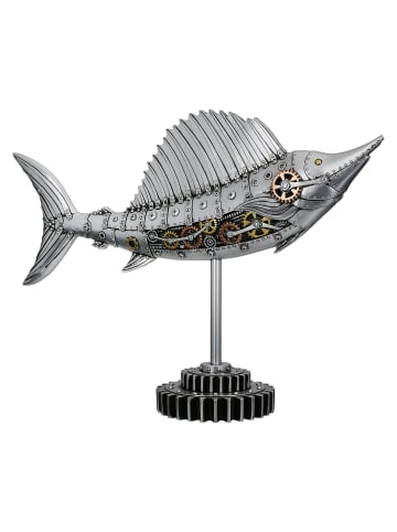 GILDE Figur Steampunk Sailfish silberfarben - (H) 36 cm