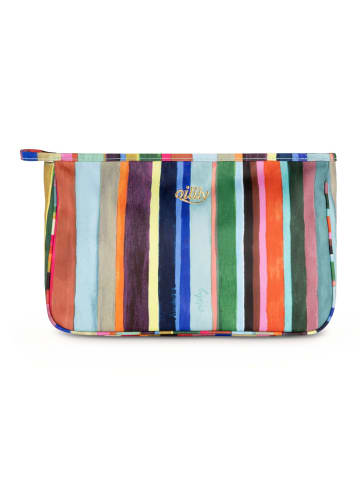 Oilily Pieternella stripe Kosmetiktasche 28 cm in creme de menthe