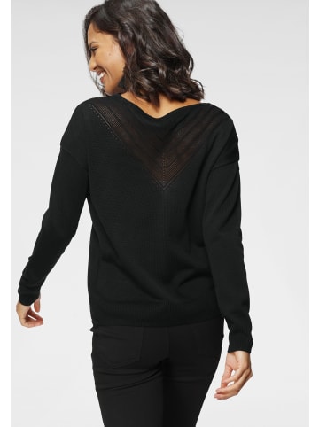 Laura Scott Rundhalspullover in schwarz