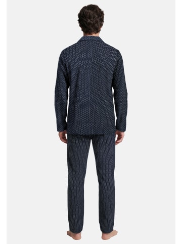 Seidensticker Pyjama Classic Web in Navy