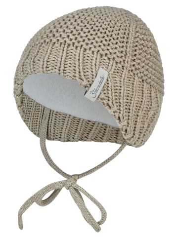 Sterntaler Strickmütze Mouline in steingrau