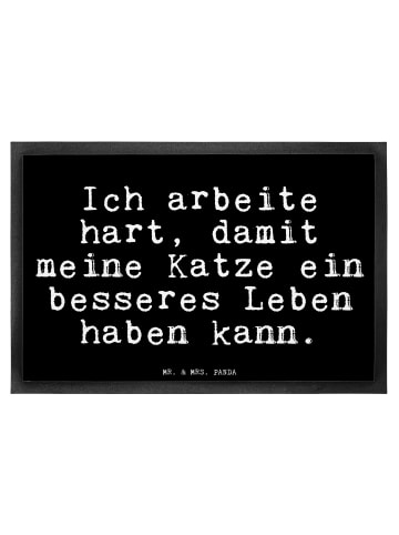 Mr. & Mrs. Panda Schmutzfangmatte Ich arbeite hart, damit... mit... in Schwarz