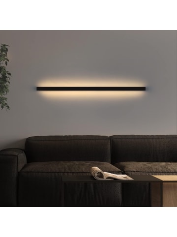 ZMH Wandleuchte LED in schwarz moderne L 60CM 3000K warmweiß lange Hallampe 21W