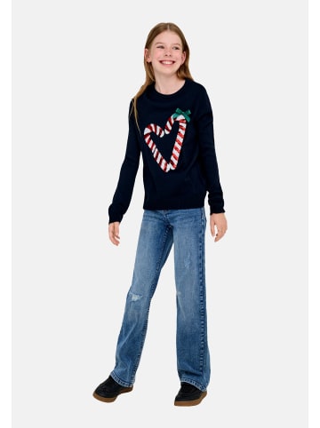 KIDS ONLY Strickpullover 'Xmas Shine' in blau