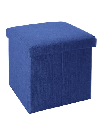 Intirilife Faltbarer Sitzhocker 38x38x38 cm in MEER BLAU