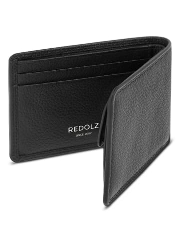 Redolz Leather Essentials QF kleine Geldbörse RFID Leder 10,5 cm in black