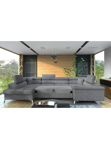 MF Design Tiya Recamiere Rechts in Grau -  (L) 342 x (B) 342 x (H) 88 cm