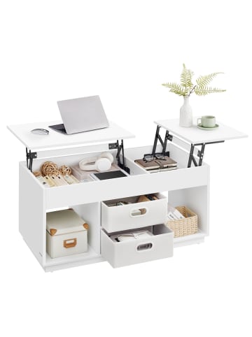 VASAGLE Couchtisch Custos in Weiß - (B)100 x (H)62.3 x (T)50 cm