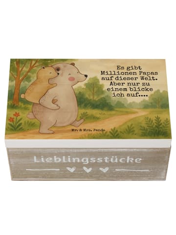 Mr. & Mrs. Panda holzschatulle Papa Bär Design mit Spruch in Weiß