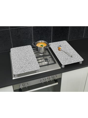 Wenko Herdabdeckplatte Universal Granit 2er Set in Mehrfarbig