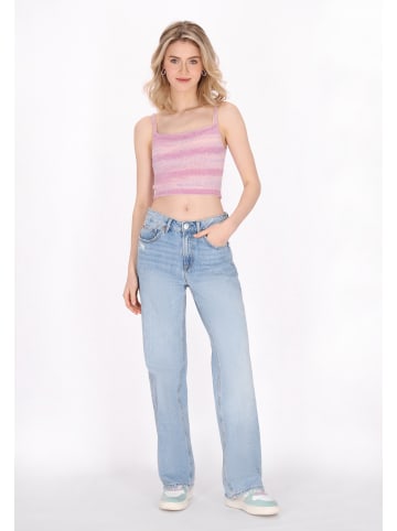 myMo Women Top in lilac multicolor