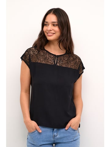 Cream Kurzarm-Bluse CRLivi Relaxed fit in Pitch Black