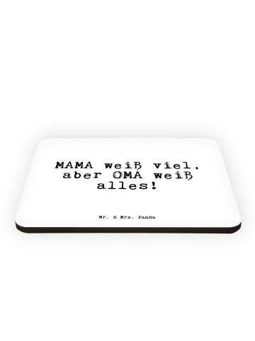 Mr. & Mrs. Panda Magnet MAMA weiß viel, aber... mit Spruch in Weiß