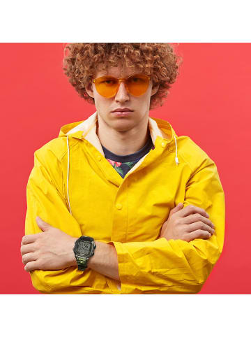 Calypso Herrenuhr Digital Camouflage Grün