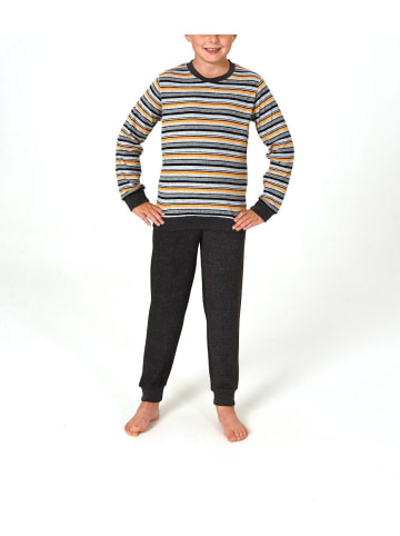 NORMANN Frottee Pyjama Schlafanzug Bündchen - 82594 in orange