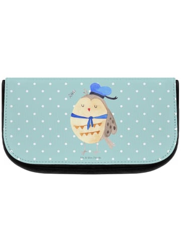 Mr. & Mrs. Panda Waschbeutel Eule Matrose ohne Spruch in Türkis Pastell