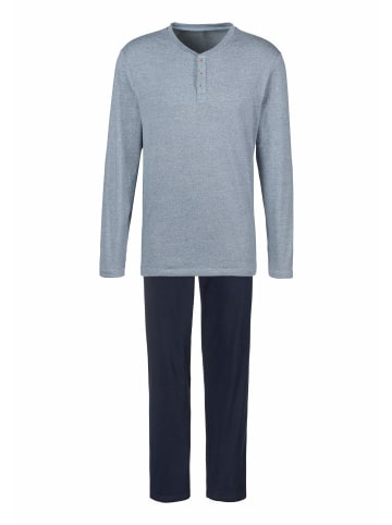 s.Oliver Pyjama in blau-meliert-navy