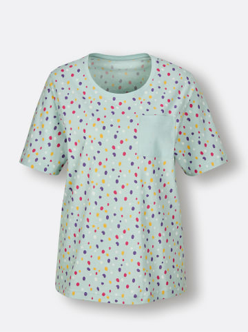 WITT WEIDEN Schlafanzug-Shirt in kalkmint-bedruckt