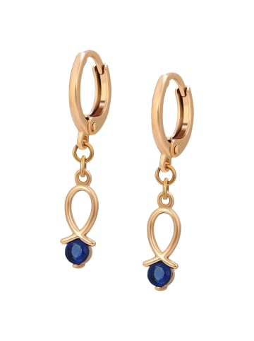 faina Women Earrings in Rose Gold Navy
