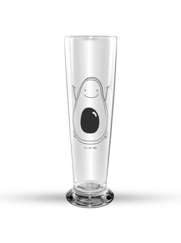 Mr. & Mrs. Panda Bierglas Avocado Glücklich ohne Spruch in Transparent