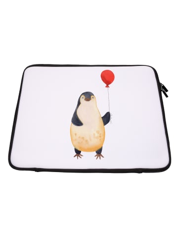 Mr. & Mrs. Panda Notebook Tasche Pinguin Luftballon ohne Spruch in Weiß