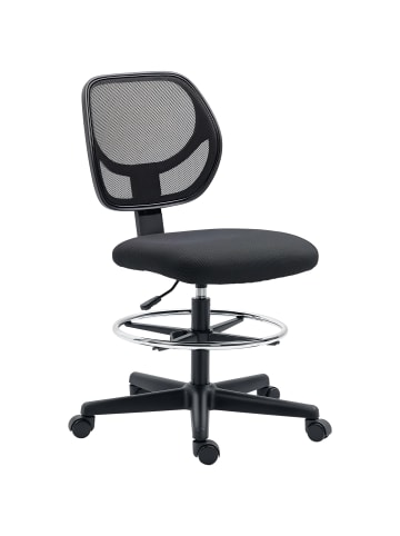 Vinsetto Zeichenstuhl-59L x 61B x 93-113H cm-Schwarz