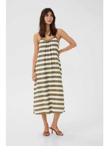 CULTURE Kleid CUbenzo A-shape in Dusky Green/White Stripe