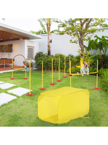 Pawhut Hunde Agility Set Gelb ABS+PE+Polyester