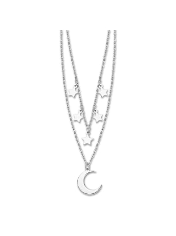 LOTUS silver Anhänger Silber 925 Sterling Silber Sterne, Mond Halsketten