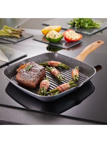 Stoneline Grillpfanne 28 cm | ohne Deckel in Holzoptik