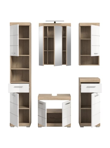 ebuy24 Badmöbelset Lambada Weiß 164 x 34 cm