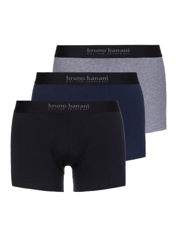 Bruno Banani Retro Short / Pant Energy Cotton in Schwarz / Navy / Grau Melange