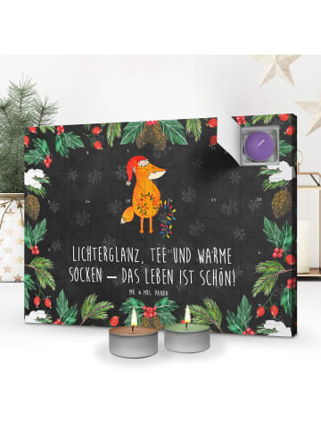 Mr. & Mrs. Panda adventskalender kerzen Fuchs Weihnachten mit Sp... in Kreidetafel