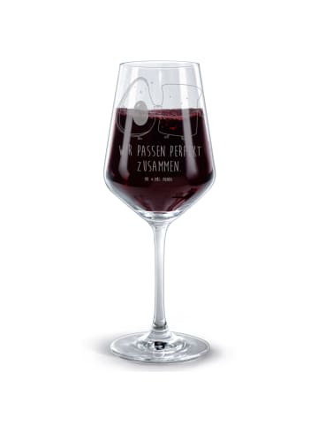 Mr. & Mrs. Panda Rotwein Glas Avocado Toast mit Spruch in Transparent