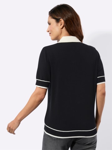 WITT WEIDEN Halbarm-Pullover in schwarz-champagner