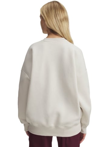 Under Armour Fleecejacke/Fleecepullover "Rival Os Varsity Crew Fleece" in Weiß