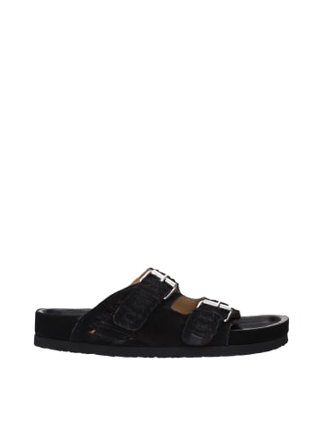 Isabel Marant Schwarz Leder Hausschuhe