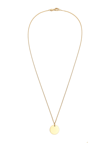 Elli Halskette 925 Sterling Silber Geo, Plättchen in Gold