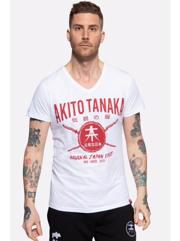 Akito Tanaka Akito Tanaka T-Shirt mit Frontprint Sword Area in weiß