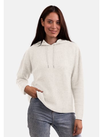 CASH-MERE.CH Wolle Hoodie in Weiss